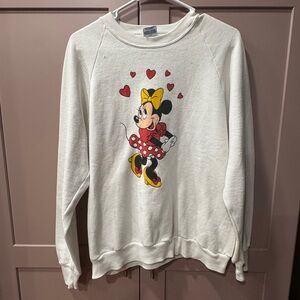 Vintage Disney Minnie Mouse White Sweater